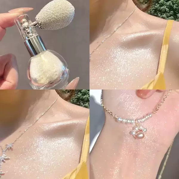 Cross-Border Body Highlight Ball Bridal Clavicle Sparkling Fine Glitter Wedding Brightening Pearlescent Loose Powder Spray