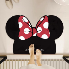 卡通米奇浴室地墊硅藻泥吸水防滑墊衛生間門口廁所洗手間防水腳墊