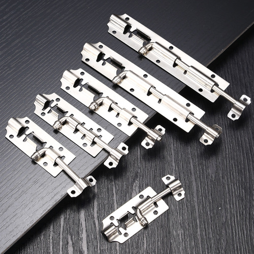 Stainless steel ordinary latch open latch ordinary door latch wooden door lock bathroom door old-fashioned left and right door bolts
