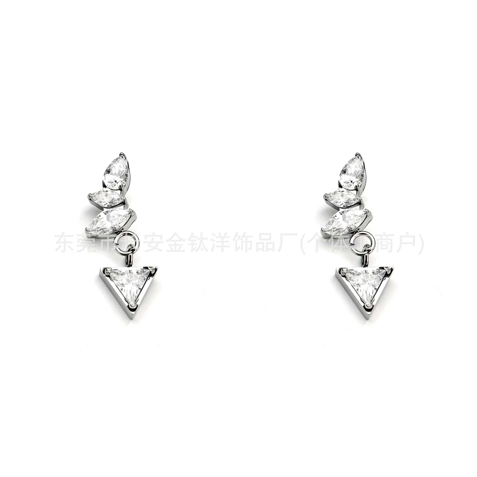 Pointed titanium steel lip stud product view