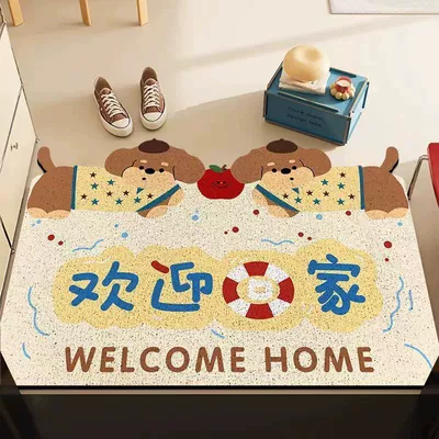 Anti-Slip Mats, Can Be Cut | Avtomobil döşəmə paspasları - puppy-running-center-apple-40x60cm