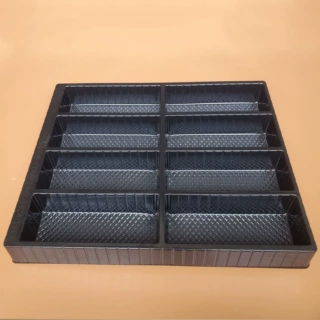 工厂定制生产厚片吸塑黑色PET永久防静电吸塑托盘深圳宝安吸塑厂