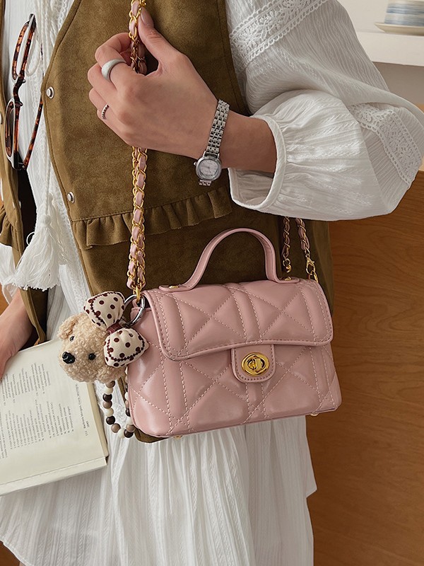 2026 nuevo clásico pequeño viento de cadena alta sensación de hombro mochila de moda versátil bolso bordado de diamante