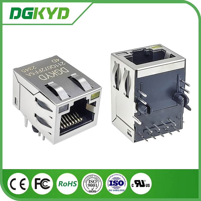 Horizontal Rj45 Interface Gigabit Ethernet Connector Network Interface Socket Dgkyd211Q072Ff5A4D
