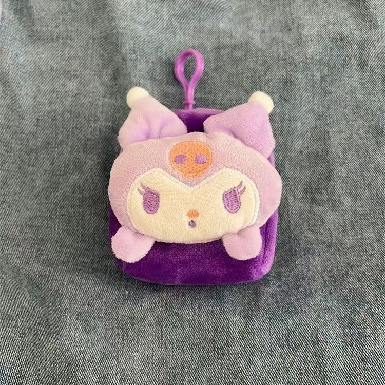 Hermoso bolso de peluche cuadrado Sanliou bolso de cambio de dibujos animados Jade Gui perro llavero colgante bolsa de monedas bolsa de almacenamiento damas