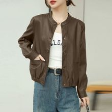 美拉德皮衣女短款2025春秋新款休闲宽松显瘦时尚百搭皮夹克短外套