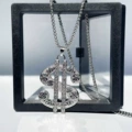 Full rhinestone S + 3.0*70cm pearl chain