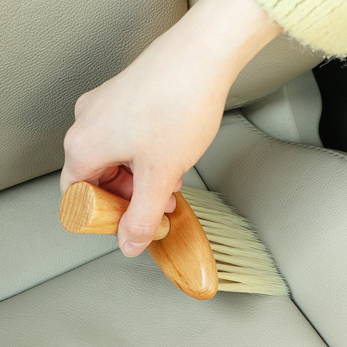 Wooden car air conditioner air outlet cleaning brush interior gap cleaning dust removal brush dust sweeping brush cleaning soft brush