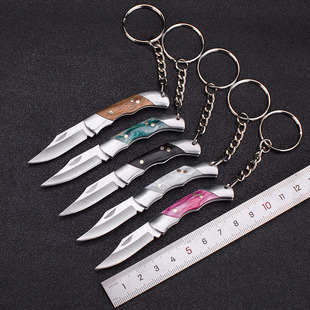 Resin Handle Unpacking Mini Knife Colorful Wood Sharp Miniature Carry-on Keychain Pendant Unpacking Express Unpacking Knife