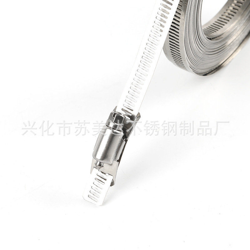 Abrazadera de abrazadera de manguera americana casera de acero inoxidable 304 abrazadera de tubo grande a través del agujero correa de acero placa de abrazadera de tubo correa de unión