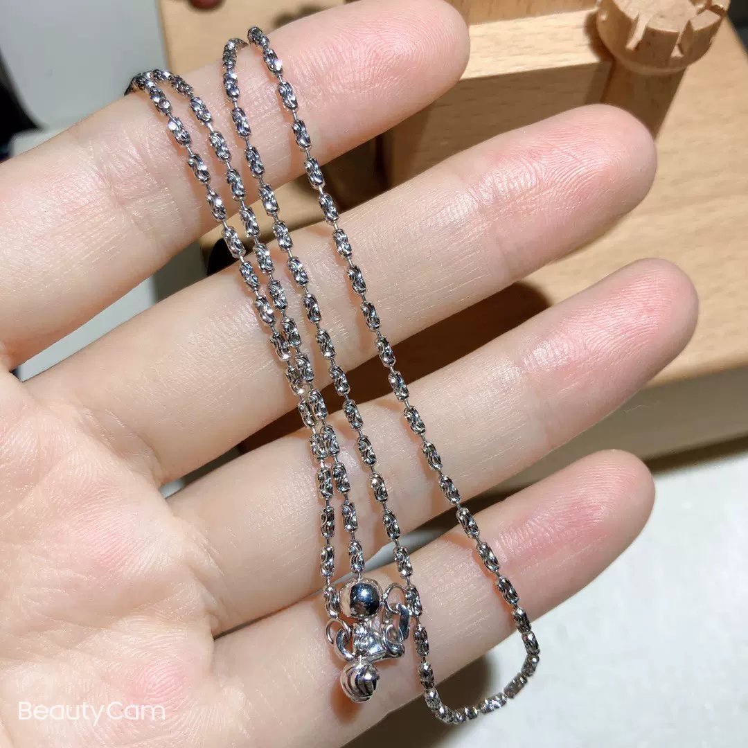 PT950真铂金项链钻石链白金翡翠配链可调节锁骨链生日 情人节进口