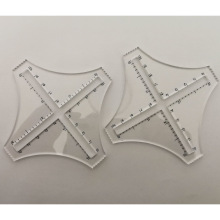 亚克力缝纫拼布密度尺异形镂空设计珠宝绘画PVC模板量具工厂