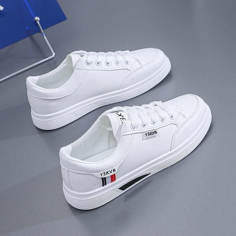 2025爆款春季透气轻便单鞋防滑耐磨平底板鞋学生休闲百搭小白鞋女