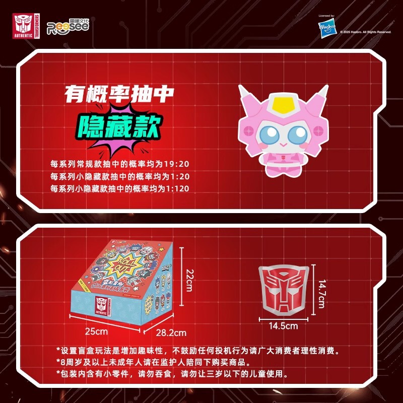 Lei Xi Culture トランスフォーマーぬいぐるみペンダントミニブラインドバッグ周辺フィギュアオーシャンウェーブオプティマスプライムペンダント|undefined