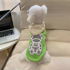 寵物春秋款洋氣兩腳衛衣泰迪比熊中小型犬帥氣保暖衣貓咪時尚衣服