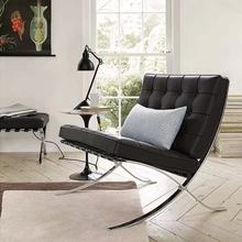 巴塞罗那椅意式真皮客厅极简单人设计师沙发椅子阳台休闲时尚椅