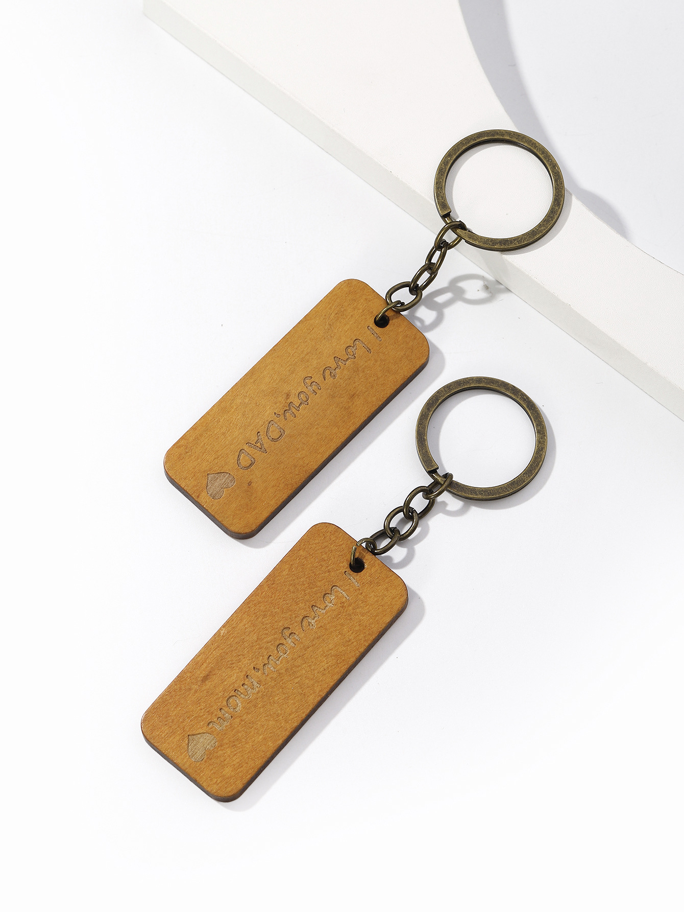 Simple Style Geometric Letter Wood Mother'S Day Father'S Day Unisex Keychain display picture 20