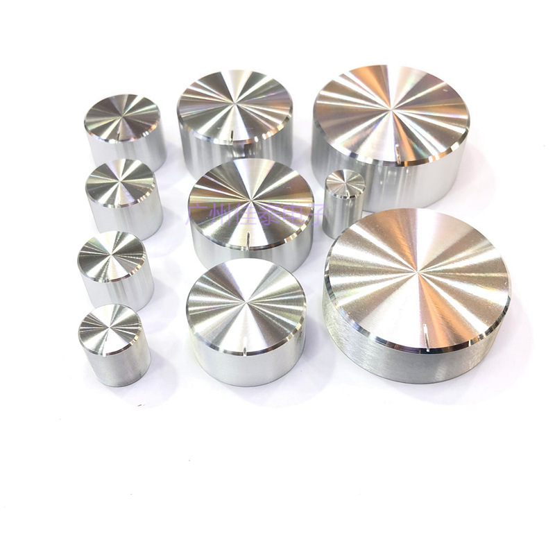 External Aluminum Internal Plastic Aluminum Alloy Knob Power Amplifier Audio Adjustment Knob Plum Blossom Shaft, Half-Axis Potentiometer Adjustment Knob