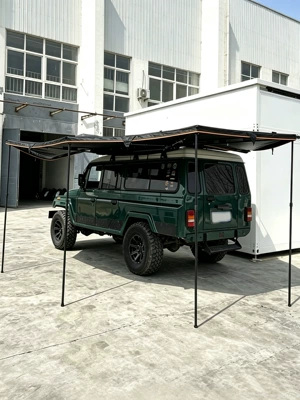 Car Side Tent 270-Degree Fan-Shaped Side Canopy Rainproof Sunshade Tent