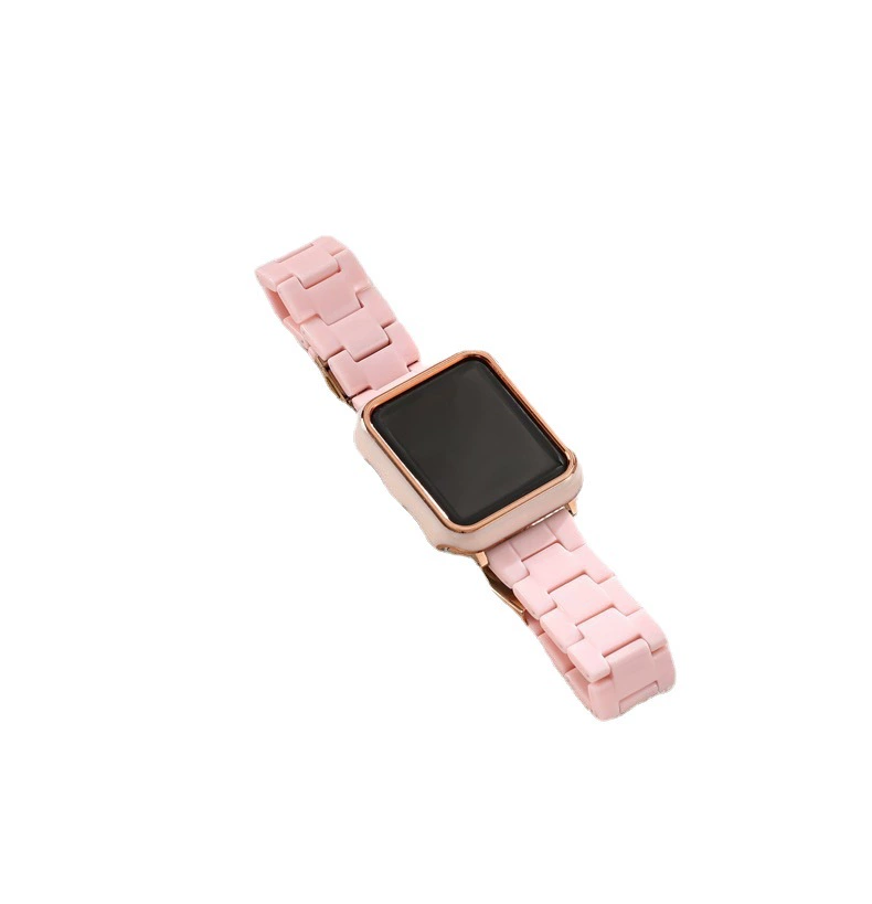 Подходящий ремешок из янтарной/резиновой (apple) для Apple watch, ремешок iwatch + чехол из ПК в комплекте, цветной набор
