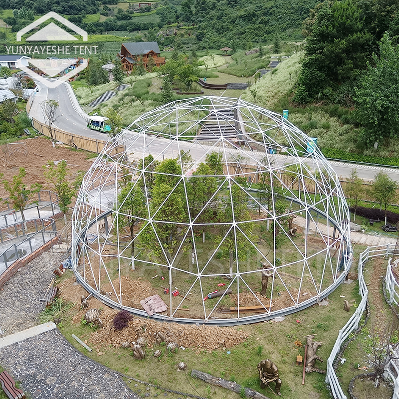 上海20米直径圆顶帐篷 球形温室篷房 种植防冻 抗寒 全透明PVC