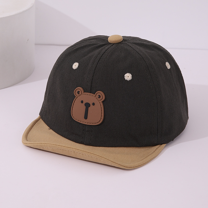 Sombreros para bebés primavera y otoño delgados sombreros de lengua de pato de dibujos animados coreanos para niños y niñas sombreros de béisbol protectores solares de bisel suave