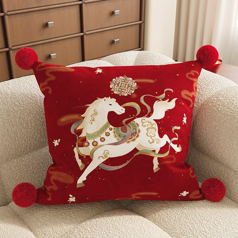 Sofá de sala de estar rojo de alto nivel, funda de almohada desmontable, almohada de cintura lavable, sofá de cabecera de dormitorio de alto nivel, almohada con núcleo