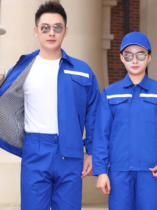 Trajes de trabajo primavera y otoño manga larga doble capa gruesa resistente al desgaste reparación de automóviles logística reflector ingeniería de ropa de seguro laboral personalizada