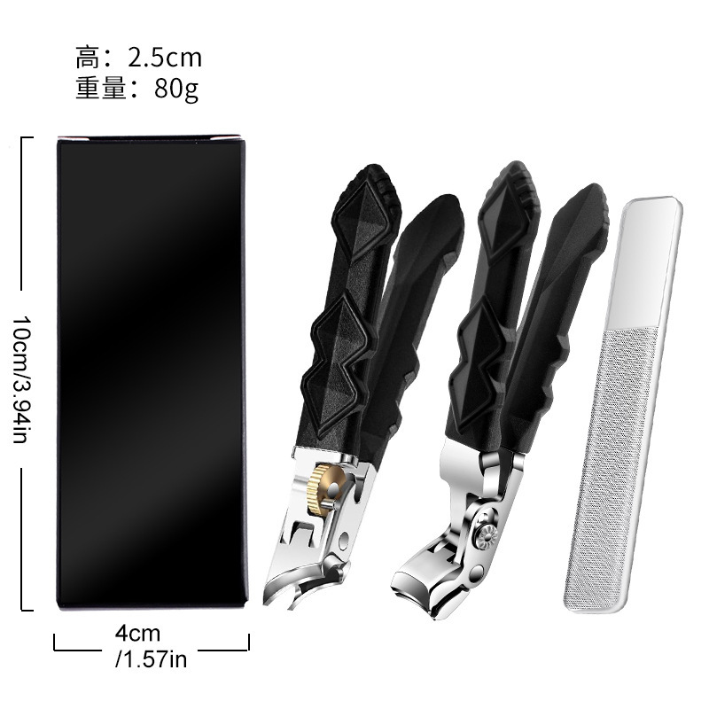 跨境新款大号指甲刀弯头剪厚硬脚趾甲大开口尖嘴修脚钳组合工具套|undefined