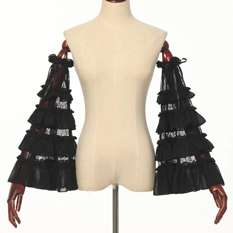 2025 New Lolita Dress Sleeves White Cute Shoulder Sleeves Prom Travel Photo Clothing Lace Sleeves