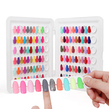 跨境便携式120甲片可拆卸美甲色卡本甲油胶美甲展示板款式样板本