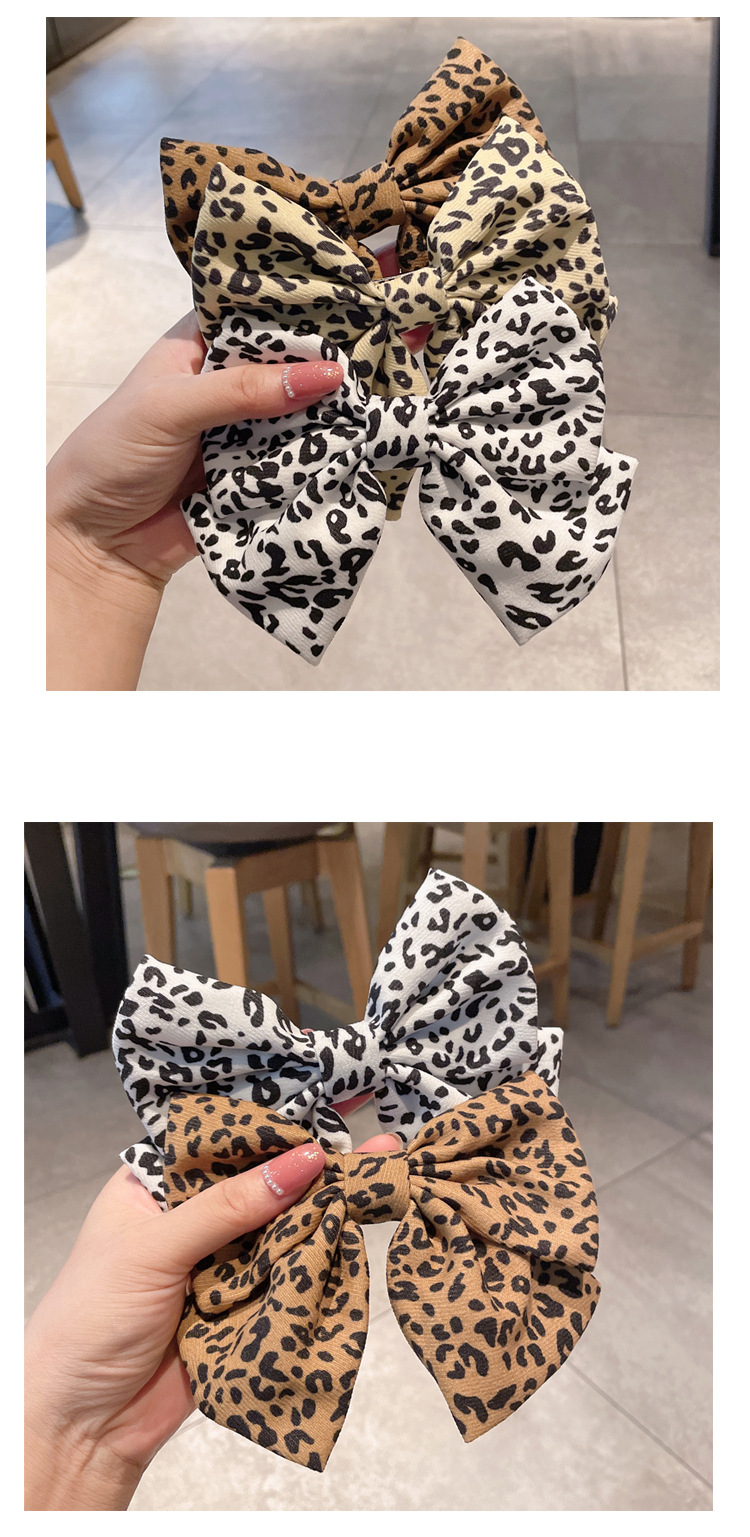 Korean Style Leopard Print Bow Hairpin Wholesale Nihaojewelry display picture 4