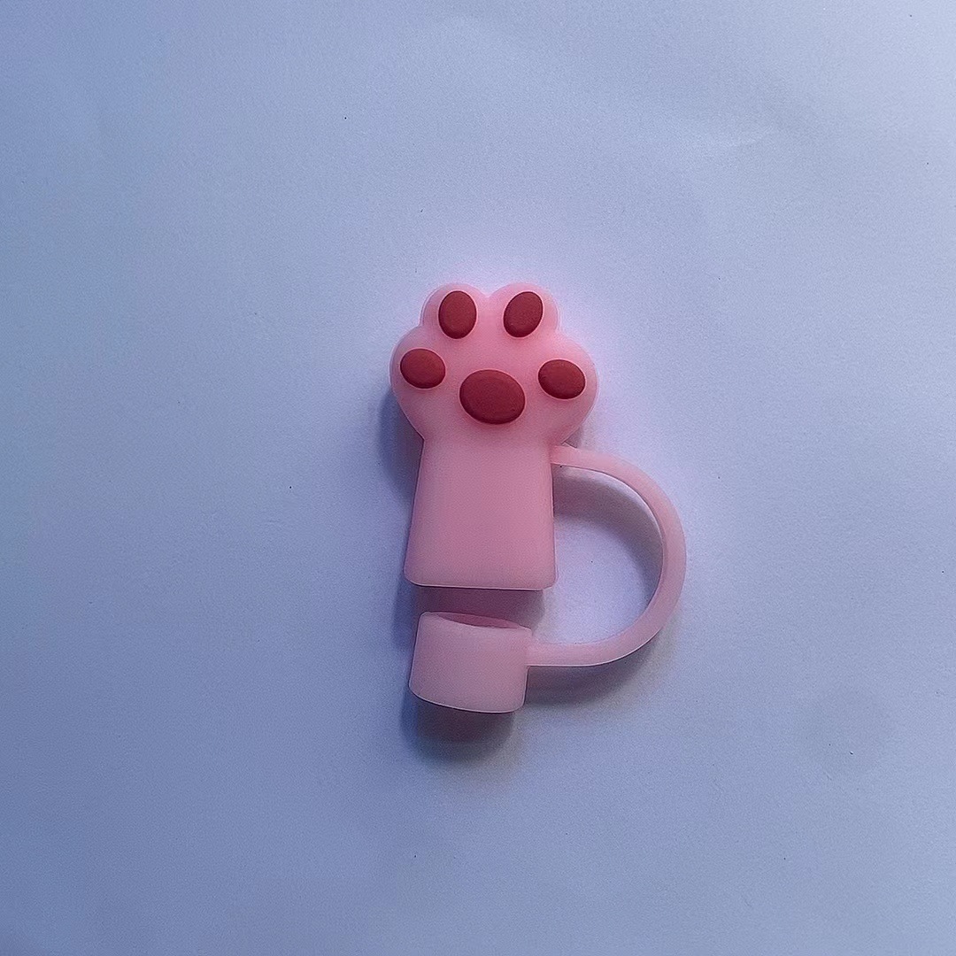 Cubierta de paja a prueba de polvo Enchufe de paja rojo neto transfronterizo linda chica tapa de paja de silicona cubierta de paja de té de leche de calidad alimentaria