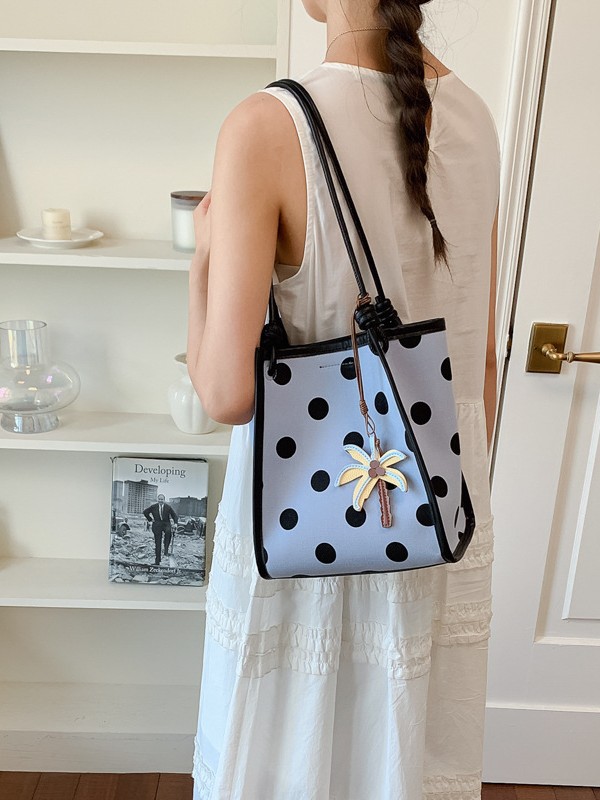 Bolsa de punto de onda de gran capacidad para mujeres 2026 verano nuevo ocio simple hombro brazo bolso de viaje al trabajo bolsa de mano