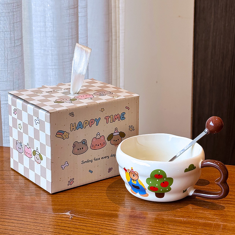 Taza de Cerámica de Oso Resistente a Altas Temperaturas para Café y Desayuno