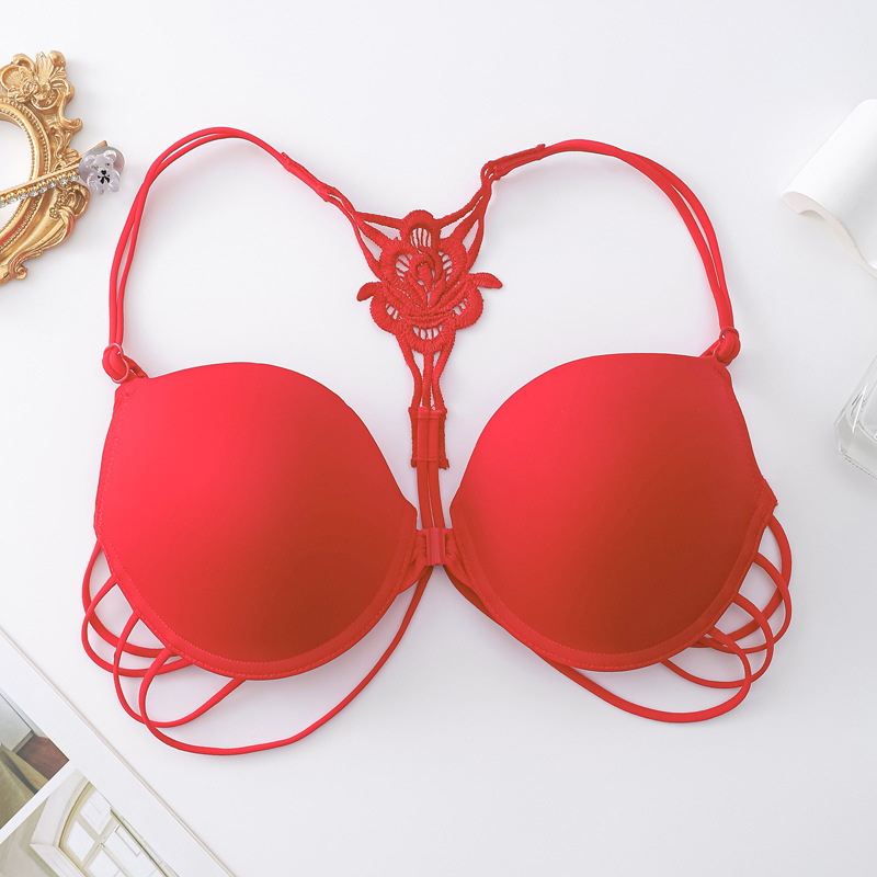 El comercio exterior sostén de la parte delantera de la hebilla de la moda sexy ropa interior de la niña lisa sin marcas de verano de espalda