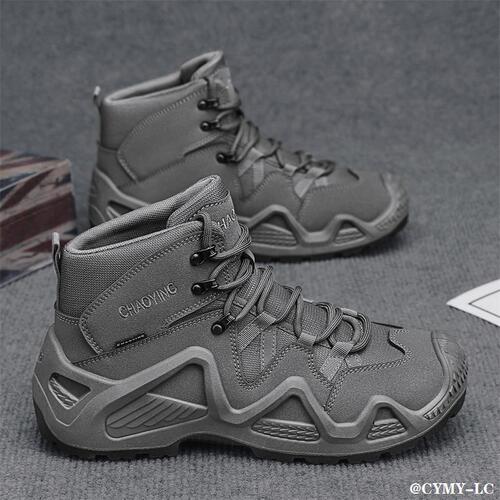 Men's Martin Boots 2024 New Autumn/Winter Thick Sole Durable Outdoor Hiking Climbing Shoes Men's Slip-Resistant Work Fashion Shoes