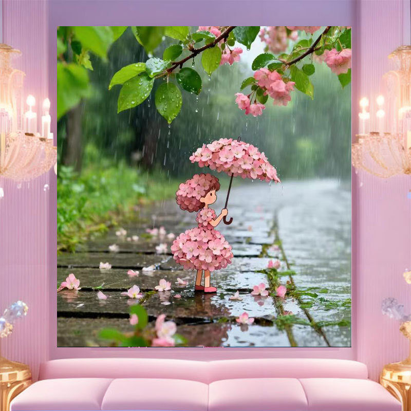 20 * 20 Crazy Zoo City pintura digital a mano diy dibujos animados pintura a mano Judith Decoration