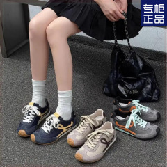 女生黑色鞋子2025年新款爆款平底软底不累脚阿甘休闲德训鞋