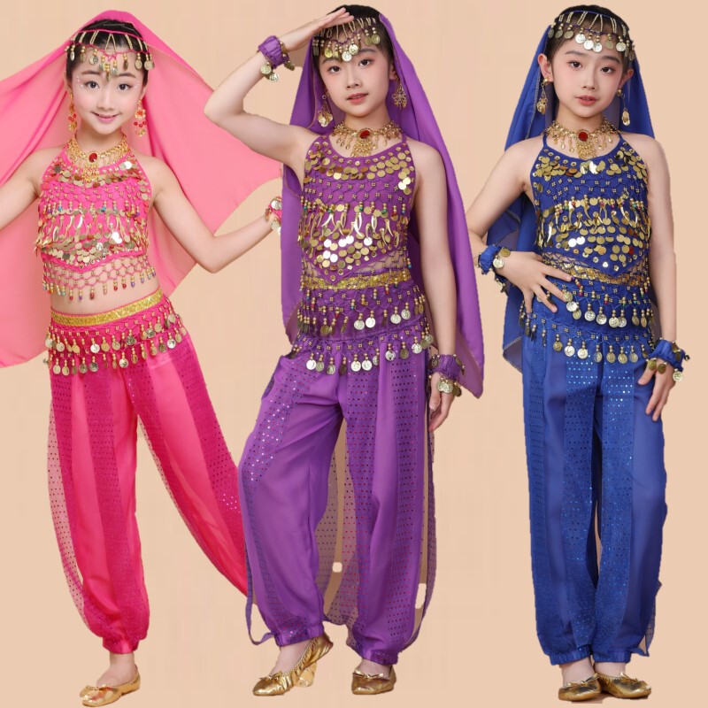 Journey to the West Jade Rabbit Costume Cosplay Female Fairy Indian Dance Belly Dance Children's Performance Costume Tianzhu Girl Journey to the West Jade Rabbit Costume Cosplay Female Fairy Indian Dance Belly Dance Children's Performance Costume Tianzhu Girl
