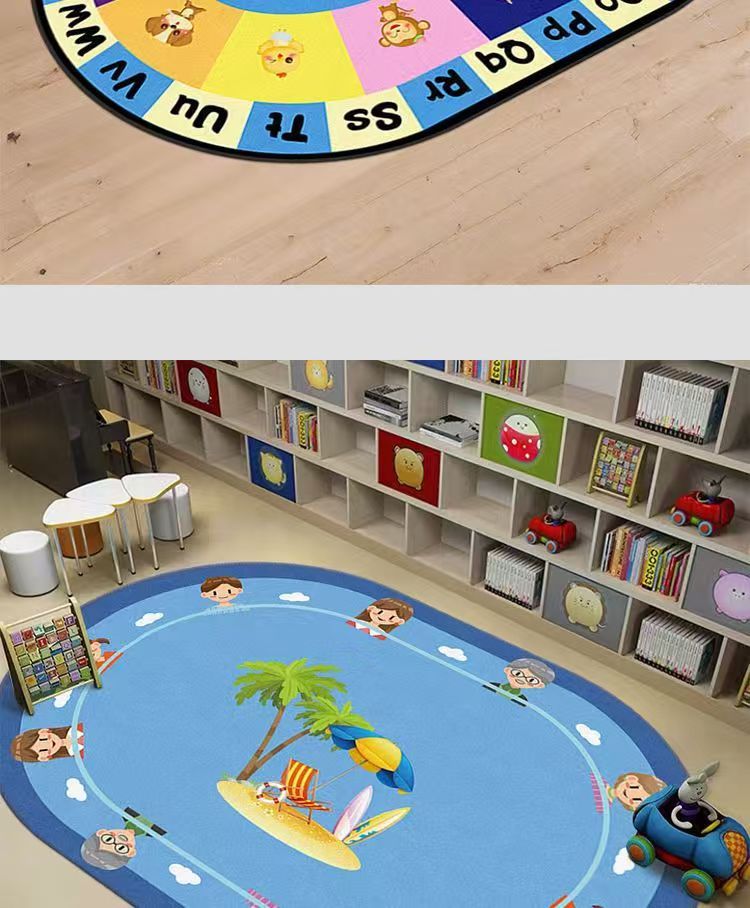 Kindergarten Floor Mats, Tutoring Classes, Classroom Mats, Reading Areas, Cool and Stain-Resistant Carpets, Cartoon Blankets Can Be Shipped on Behalf of Others