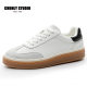 Pure Lvyan 2025 Spring New Fashion Genuine Leather College Style Training Shoes Women's Super Soft Casual Sports Running Shoes Flat