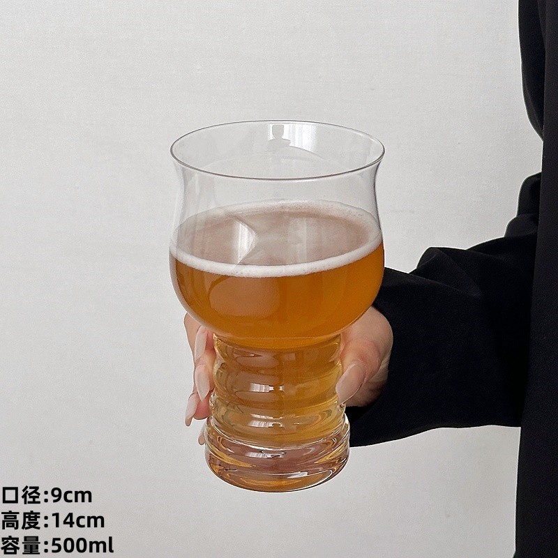 Tazas de cerveza artesanales de alta calidad, tazas de cerveza de vidrio, tazas de cerveza de gran tamaño, tazas de vino de gran capacidad, barras de pies altos.