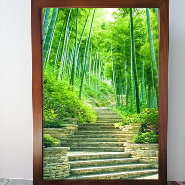 Solid Wood Picture Frame, Natural Wood Wall-Mounted Photo Frame, 36-Inch, 60901K, Full-Size Large Calligraphy and Painting, Four 133.2cm Pairs