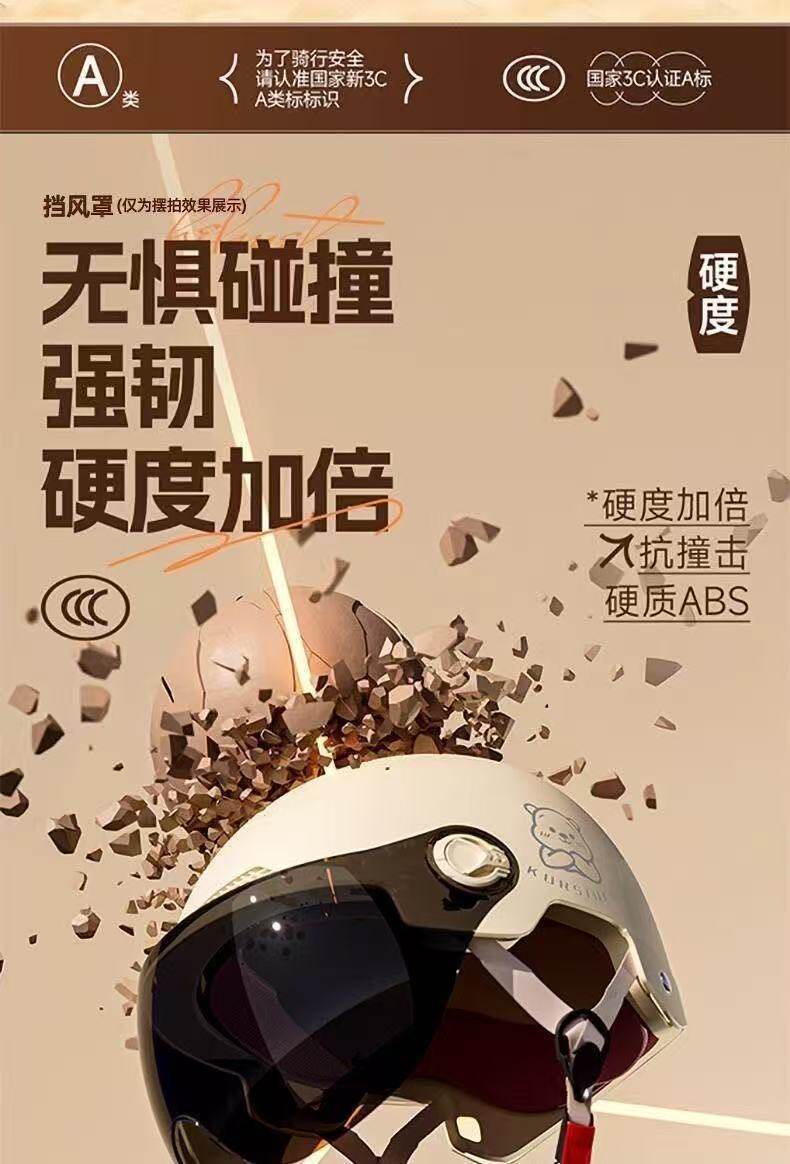 New National Standard Electric Vehicle Helmet for Men and Women, Electric Motorcycle Safety Helmet, Summer Half Helmet, Universal for All Seasons, Electric Scooter Helmet