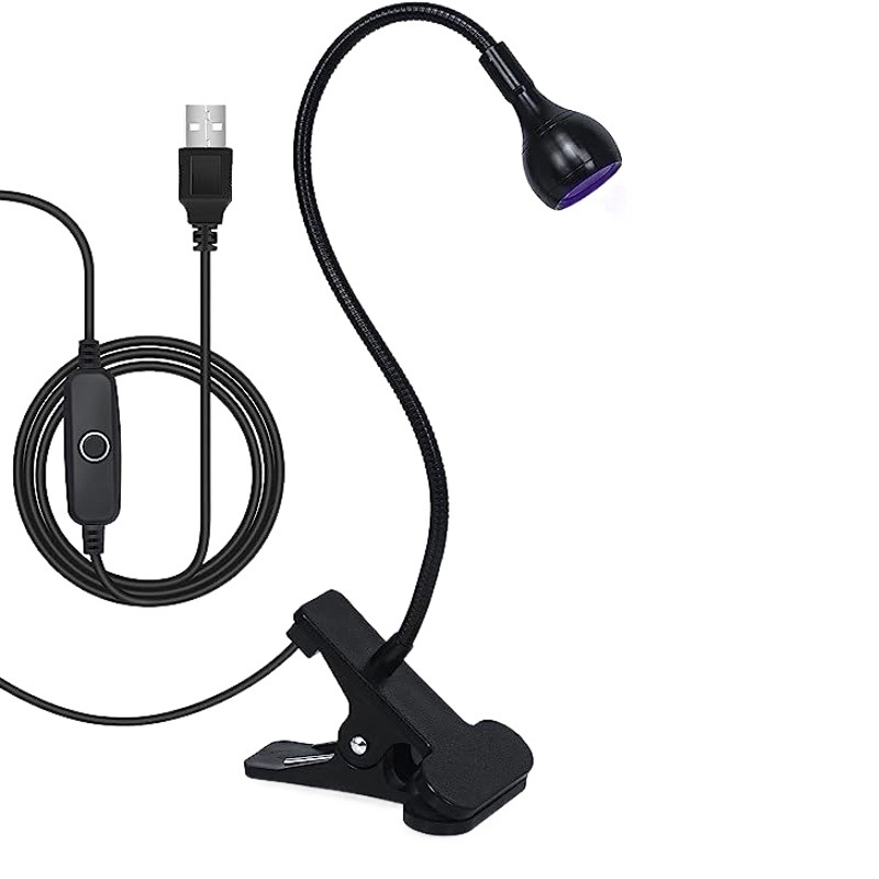 Lámpara de uñas Lámpara de mesa led Lámpara de noche Cuello de cisne Curado UV Lámpara violeta Lámpara de reparación de teléfonos móviles Lámpara de clip USB Lámpara de dormitorio