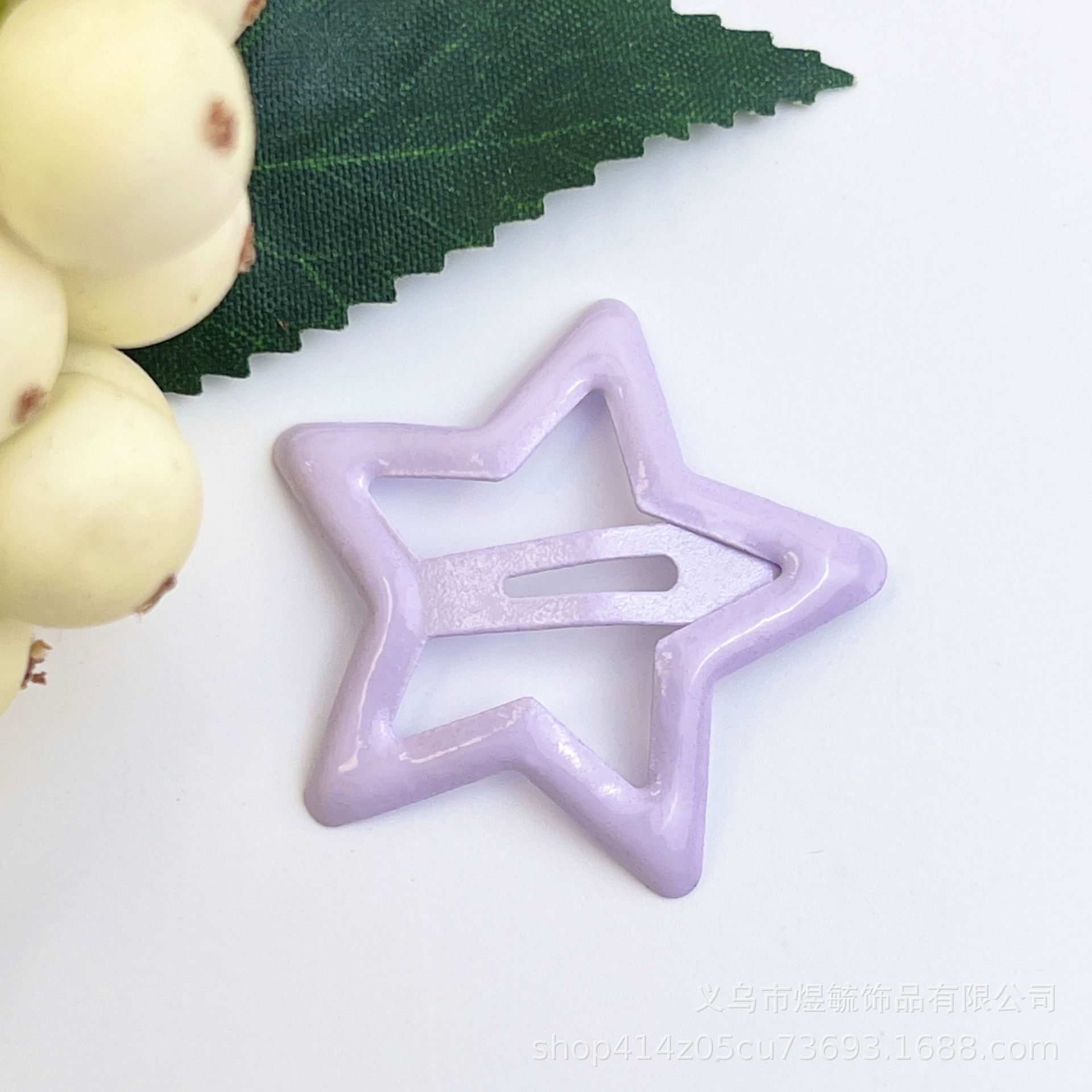 Color drip Star clip 3.2cm light purple