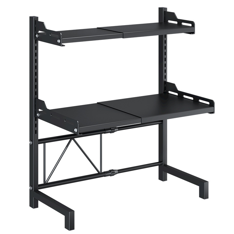 Nueva transfronteriza cocina microondas horno almacenamiento estante retráctil de una sola capa de doble capa horno del hogar Cocina de arroz organización rack