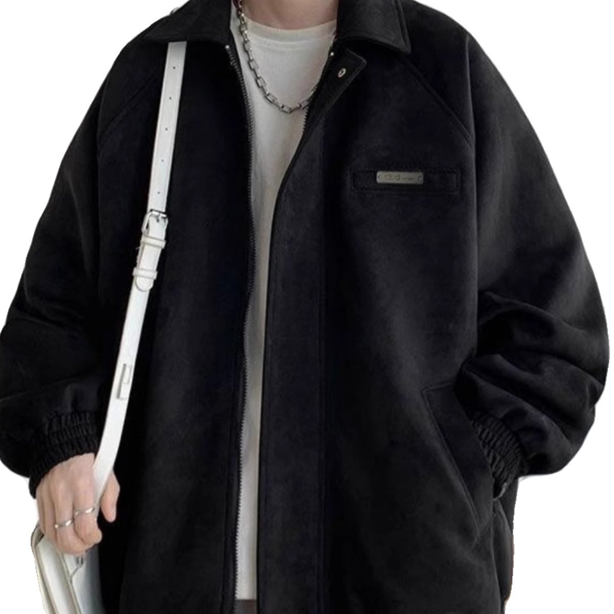 Chaqueta de gamuza informal suelta para jóvenes de Xianchuan