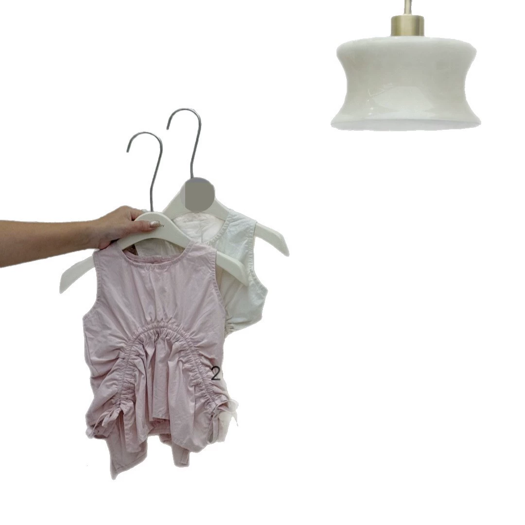 Милые детские рубашки 90-130 размеров 2026 стиль лета корейский стиль drawstring кукольная рубашка для маленьких и средних детей YY8230